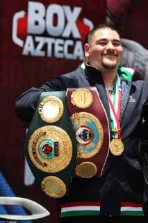 June 11, 2019 - EUM20190611DEP05.JPG .CIUDAD DE MEXICO, Boxing Boxeo-Andy Ruiz.- 11 junio 2019. El boxeador Andy Ruiz, quien recientemente se convirtio en el primer campeon mexicano de peso completo, ofrecio una conferencia de prensa en la capital, a dias de obtener los tres cinturones de la AMB, OMB y FIB ante el estadounidense Anthony Joshua. Foto: Agencia EL UNIVERSAL Carlos Mejia AFBV. Latin News: June 11, 2019 Copyright: xCarlosxMejia ElxUniversalx