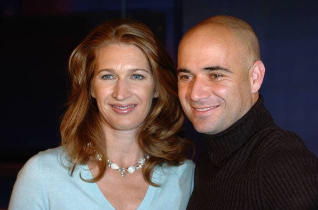Steffi GRAF wird am 14. Juni 2019 50 Jahre alt, Steffi Graf ,GER und Ehemann Andre Agassi,USA ,zu Gast bei der Johannes B. Kerner Show,Tennis.04.04.2006 a *** Steffi GRAF will be 50 years old on 14 June 2019, Steffi Graf, GER and husband Andre Agassi, USA, guest at the Johannes B Kerner Show, Tennis 04 04 2006 a