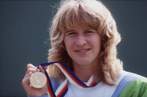 Steffi GRAF wird am 14. Juni 2019 50 Jahre alt, Olympische Spiele 1988, Steffi GRAF,D,Tennis,Portrait,mit Goldmedaille,QF Â