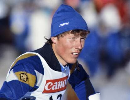 Ski WM 1985, Herren Allgemein: Pirmin ZURBRIGGEN (SUI) SKI ALPIN SAISON 84 85 WM 1985 Bormio 31.01.- 10.02.1985 Pirmin ZURBRIGGEN (SUI) Bormio Italien *** Ski WM 1985, Men General Pirmin ZURBRIGGEN SUI SKI ALPIN SAISON 84 85 WM 1985 Bormio 31 01 10 02 1985 Pirmin ZURBRIGGEN SUI Bormio Italy 