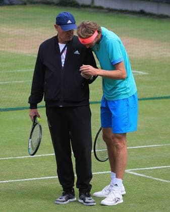 12.06.2019, ATP, Tennis Herren Tour World, MercedesCup 2019 Stuttgart, Tennis, im Bild: Vater Zverev mit Alexander Zverev(GER) copyright: Philippe Ruiz Handy: 0177 29 39 408
