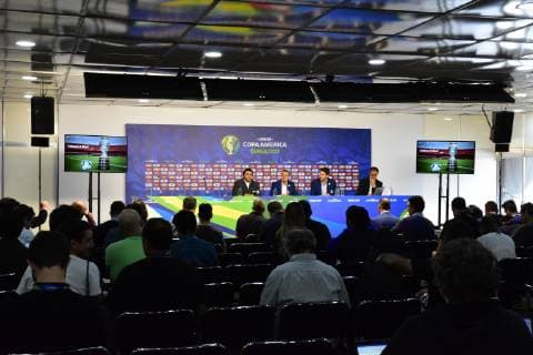 Media Briefing Copa América SÃO PAULO, SP - 12.06.2019: MEDIA BRIEFING COPA AMÉRICA - The local organizing committee and CONMEBOL held Media Briefing on Copa América at the Morumbi Stadium, venue of the 2019 Copa América in Sao Paulo, on Wednesday (12). (Photo: Roberto Casimiro Fotoarena) x1746068x  RobertoxCasimiro