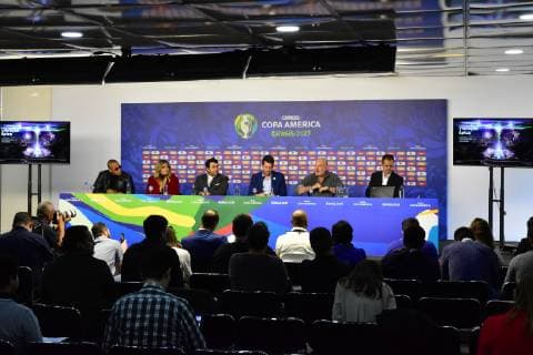 Media Briefing Copa América SÃO PAULO, SP - 12.06.2019: MEDIA BRIEFING COPA AMÉRICA - The local organizing committee and CONMEBOL held Media Briefing on Copa América at the Morumbi Stadium, venue of the 2019 Copa América in Sao Paulo, on Wednesday (12). (Photo: Roberto Casimiro Fotoarena) x1746115x  RobertoxCasimiro