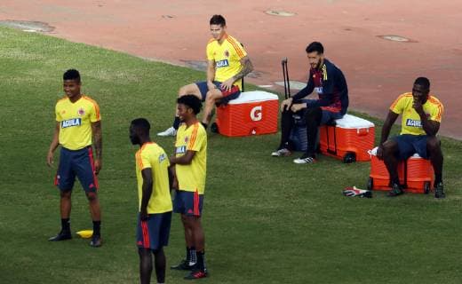 Colombia s national soccer team players participate in a training session at the Pituacu stadium, in Salvador, Brazil, 13 June 2019. Colombia s national soccer team training session !ACHTUNG: NUR REDAKTIONELLE NUTZUNG!  Copyright: xMauricioxDuenasxCastanedax COPAME136 20190613-636960623879933597
