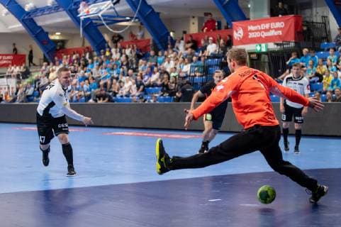 Tallinn, 13.06.2019 Käsipall Eesti - Holland. 27:33. European Handball Federation - 2020 Men s EHF EURO , European Championship, EM, Europameisterschaft - Qualification - Second stage. Estonia - European Handball. 27:33 FOTO: MIHKEL MARIPUU EESTI MEEDIA TALLINN HARJUMAA ESTONIA  Copyright: xMihkelxMaripuux