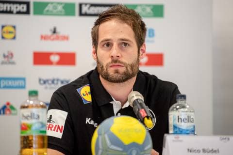 14.06.2019 - Handball - DHB - Pressekonferenz Deutsche Nationalmannschaft - ThHa - Nico Büdel Buedel (45, Deutsche Handball Nationalmannschaft DHB )
