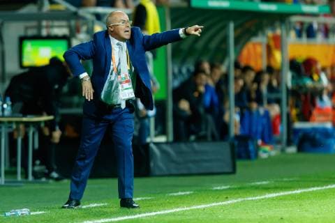 Fußball, U20 WM, Italien - Ecuador Gdynia, Polen, 14.06.2019, FIFA U-20-Weltmeisterschaft Polen 2019, Spiel um Platz 3, Italien - Ecuador, Trainer Jorge Celico (ECU) gestikuliert, gestik ( Defodi-01048-181407