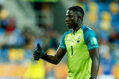 Fußball, U20 WM, Italien - Ecuador Gdynia, Polen, 14.06.2019, FIFA U-20-Weltmeisterschaft Polen 2019, Spiel um Platz 3, Italien - Ecuador, Torwart Moises Ramirez (ECU) gestikuliert, gestik ( Defodi-01048-181415