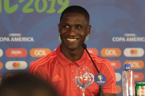 Fußball, Copa America, Nationalteam Kolumbien Pressekonferenz Collective Selection Colombia SALVADOR, BA - 14.06.2019: COLLECTIVE SELECTION COLOMBIA - Cristián Zapata, a player of the Colombian national team, Nationalteam and Milan, during a Colombian national team, held this Friday (14) at the Fonte Nova Arena in Salvador, Bahia, Brazil. (Photo: Tiago Caldas Fotoarena) x1747696x  TiagoxCaldas