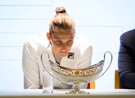 Sport Themen der Woche KW24 Sport Bilder des Tages June 15, 2019 - CZECH REPUBLIC - Karolina Pliskova of the Czech Republic at the draw ceremony of the 2019 Nature Valley Classic WTA, Tennis Damen Premier tennis tournament. Nature Valley Classic 2019, Tennis, Birmingham, Great Britain - June 15 - ZUMAa181 20190615_zaa_a181_139 Copyright: xAFP7x