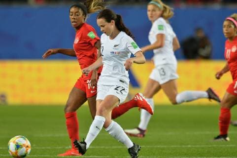 Fußball, WM Damen, Kanada - Neuseeland Olivia Chance (nlle zelande) FOOTBALL : Canada vs Nouvelle Zelande - Coupe du monde de Football Feminin Groupe E - 15 06 2019 FredericChambert Panoramic 