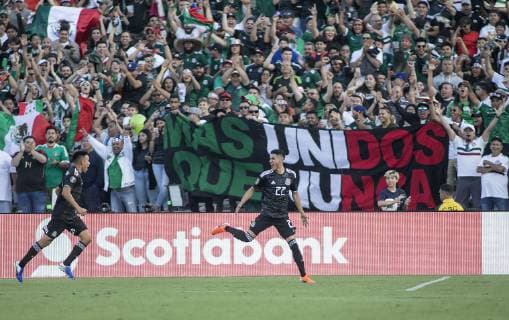 June 15, 2019 - Pasadena, California, United States of America - Uriel Antuna 22 of Mexico national team, Nationalteam celebrates his goal during their Gold Cup game against the Cuba National Team on Saturday June 15, 2019 at Rose Bowl Stadium in Pasadena, California. JAVIER ROJAS PI Mexico vs Cuba - ZUMAp124 20190615_zaa_p124_008 Copyright: xJavierxRojas Pix