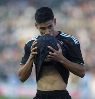 Mexico Uriel Untuna celebrates after scoring the firts goal of the game against Cuba, during the first half of their Concacaf Gold Cup game at the Rose Bowl in Pasadena, California on Saturday 15 June 2019. Mexico - Cuba !ACHTUNG: NUR REDAKTIONELLE NUTZUNG!  Copyright: xARMANDOxARORIZOx AME3872 20190616-636962603389045393