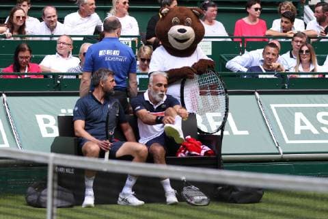Goran Ivanisevic u Mansour Bahrami Schauinsland-Reisen Champions Trophy Halle Westfalen 15.06.201Goran Ivanisevic. . Foto:FSA_Stiefel Eibner Pressefoto Schauinsland-Reisen Champions Trophy Halle Westfalen Halle Westfalen Copyright: xFSAx Eibner-Pressefotox EP_fsa