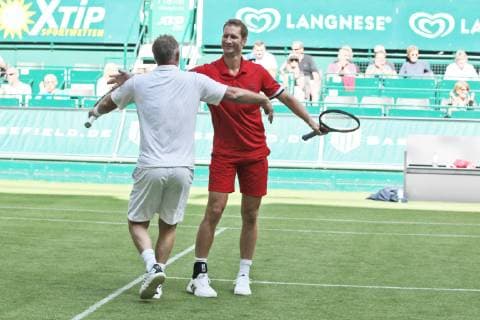 Thomas Muster, Florian Mayer. Schauinsland-Reisen Champions Trophy Halle Westfalen 15.06.2019. Foto:FSA_Stiefel Eibner Pressefoto Schauinsland-Reisen Champions Trophy Halle Westfalen Halle Westfalen Copyright: xFSAx Eibner-Pressefotox EP_fsa