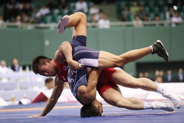 Sport Themen der Woche KW24 (L to R) Shogo Takahashi, Tsuchika Shimoyamada, JUNE 15, 2019 - Wrestling : Meiji Cup All Japan Selection Championship Men s Greco-Roman -67kg Final at Komazawa Olympic Park Gymnasium, Tokyo, Japan. NOxTHIRDxPARTYxSALES.  (105869187)