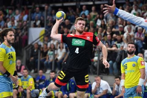 Johannes GOLLA (GER), Aktion,Sprungwurf. Handball Laenderspiel der Maenner, EHF Euro Qualifikation. Deutschland (GER)-Kosovo (KOS), am 16.06.2019 Arena Nuernberger Versicherung.