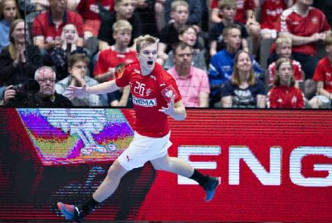 Danmarks Johan Hansen i EM kvalifikationslandskampen i herrehaandbold mellem Danmark og Faeroeerne i Jutlander Bank Arena Aalborg, soendag den 16. juni 2019.. , Aalborg Jylland Denmark Copyright: HenningxBagger HenningxBaggerx COP101 spdk20190616-194501-L