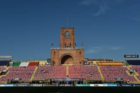 A view of the stadium prior to the match Bologna 16-06-2019 Stadio Renato Dall Ara Football UEFA Under 21 Championship Italy 2019 Group Stage - Final Tournament Group A Italy - Spain Photo Andrea Staccioli Insidefoto andreaxstaccioli
