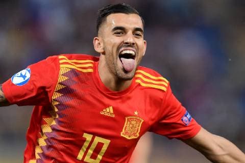 Dani Ceballos of Spain celebrates after scoring the goal of 0-1 Bologna 16-06-2019 Stadio Renato Dall Ara Football UEFA Under 21 Championship Italy 2019 Group Stage - Final Tournament Group A Italy - Spain Photo Andrea Staccioli Insidefoto andreaxstaccioli