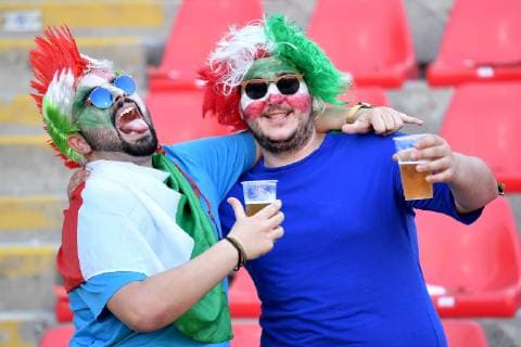 Fans of Italy cheer on Bologna 16-06-2019 Stadio Renato Dall Ara Football UEFA Under 21 Championship Italy 2019 Group Stage - Final Tournament Group A Italy - Spain Photo Andrea Staccioli Insidefoto andreaxstaccioli