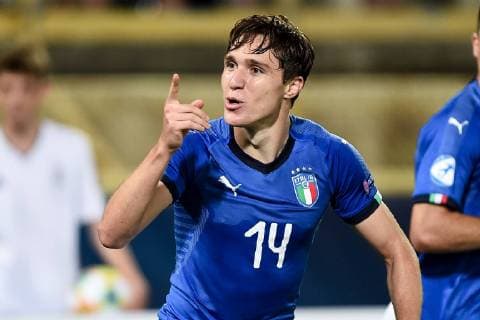 Db Bologna 16 06 2019 - Europeo Under 21 Italia 2019 Italia-Spagna foto Daniele Buffa Image nella foto: esultanza gol Federico Chiesa 