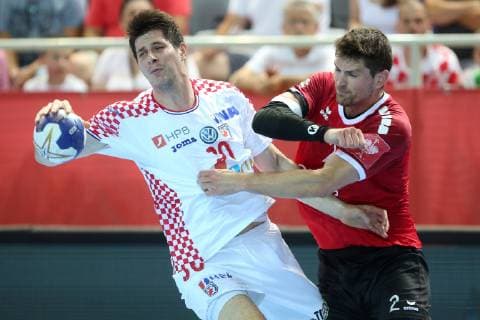 Handball qualifications - Porec, Croatia 16.06.2019., Porec, Croatia - 2020 European Men s Handball Championship qualification match between Croatia and Belgium. Marko Mamic  NelxPavletic PIXSELL
