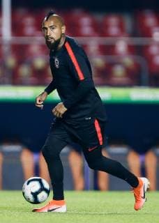 Training of the Chilean national team, Nationalteam in S SÃO PAULO, SP - 16.06.2019: TRAINING OF THE CHILEAN NATIONAL TEAM IN S - Arturo Vidal during the training of the Chilean National Team at the Morumbi Stadium in São Paulo, SP. The Chilean national team faces tomorrow the selection of Japan for the first match of the Copa America 2019 Group C. (Photo: Marcelo Machado de Melo Fotoarena) x1748874x  MarceloxMachadoxdexMelo