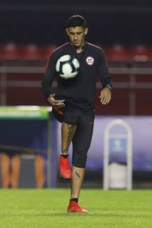 Training of the Chilean national team, Nationalteam in S SÃO PAULO, SP - 16.06.2019: TRAINING OF THE CHILEAN NATIONAL TEAM IN S - Pedro Pablo Hernandez during the training of the Chilean National Team at the Morumbi Stadium in São Paulo, SP. (Photo: Ricardo Moreira Fotoarena) x1748884x  RicardoxMoreira