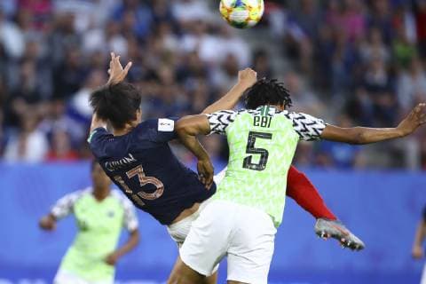 Valerie Gauvin (France) vs Onome Ebi ( Nigeria ) FOOTBALL : Coupe du Monde Feminine - Groupe A - Nigeria v France - 17 06 2019 GwendolineLeGoff Panoramic 