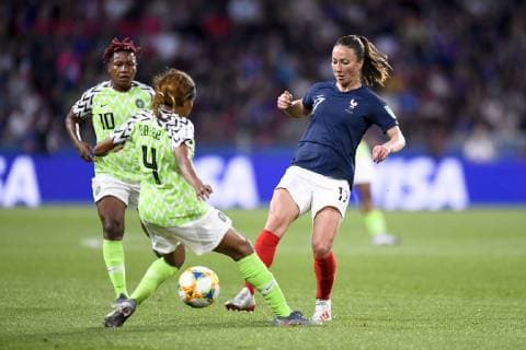 Fußball, Damen WM, Nigeria - Frankreich 17 GAETANE THINEY (FRA) FOOTBALL FEMININ : Nigeria vs France - Coupe du Monde Fifa France 2019 - 17 06 2019 AnthonyBIBARD FEP Panoramic 