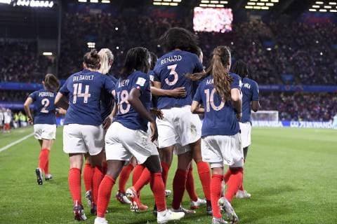 Fußball, Damen WM, Nigeria - Frankreich JOIE - EQUIPE DE FRANCE DE FOOTBALL FEMININ FOOTBALL FEMININ : Nigeria vs France - Coupe du Monde Fifa France 2019 - 17 06 2019 AnthonyBIBARD FEP Panoramic 