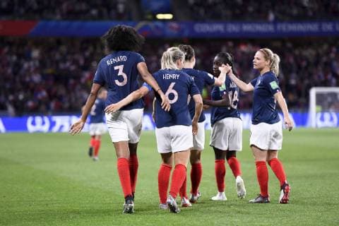 Fußball, Damen WM, Nigeria - Frankreich JOIE - EQUIPE DE FRANCE DE FOOTBALL FEMININ FOOTBALL FEMININ : Nigeria vs France - Coupe du Monde Fifa France 2019 - 17 06 2019 AnthonyBIBARD FEP Panoramic 