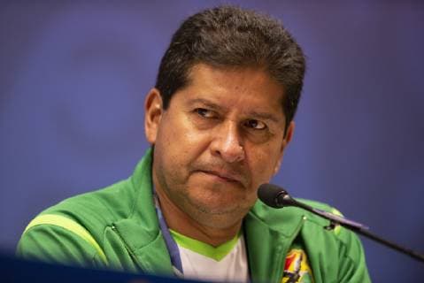 Fußball, Copa America, Nationalteam Bolivien Pressekonferenz Coletiva de imprensa Bolivia RIO DE JANEIRO, RJ - 17.06.2019: COLETIVA DE IMPRENSA BOLIVIA - Technician Eduardo Villegas during press conference, PK, Pressekonferenz Bolivia held in Maracanã, north zone of the city, for the Copa America, in the beginning of this Monday (17), in Rio de Janeiro, RJ. (Photo: Celso Pupo Fotoarena) x1749265x  CelsoxPupo