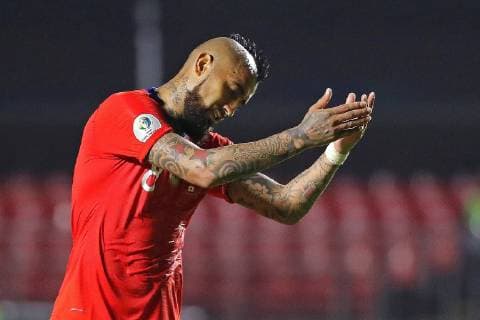 Fußball, Copa America, Japan - Chile Chilean Arturo Vidal reacts during the Copa America 2019 Group C soccer match between Japan and Chile, at Morumbi Stadium in Sao Paulo, Brazil, 17 June 2019. Japan vs. Chile !ACHTUNG: NUR REDAKTIONELLE NUTZUNG!  Copyright: xPauloxWhitakerx SCA0654 20190618-636964195375654557