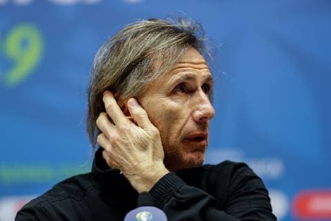 Fußball, Copa America, Nationalteam Peru Pressekonferenz The head coach of Peru Ricardo Gareca speaks during a press conference, PK, Pressekonferenz at the Maracana Stadium, in Rio de Janeiro, Brazil, 17 June 2019. Peru press conference !ACHTUNG: NUR REDAKTIONELLE NUTZUNG!  Copyright: xAntonioxLacerdax COPAME732 20190618-636964266604655762