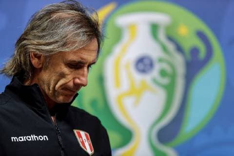 Fußball, Copa America, Nationalteam Peru Pressekonferenz The head coach of Peru Ricardo Gareca speaks during a press conference, PK, Pressekonferenz at the Maracana Stadium, in Rio de Janeiro, Brazil, 17 June 2019. Peru press conference !ACHTUNG: NUR REDAKTIONELLE NUTZUNG!  Copyright: xAntonioxLacerdax COPAME731 20190618-636964266608405810