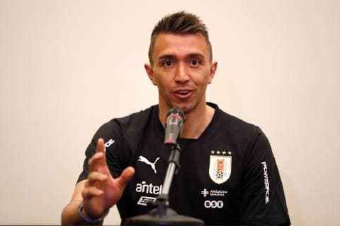 Uruguay s national soccer team player Fernando Muslera delivers a press conference, PK, Pressekonferenz after a training session at the Club Gremio, in Porto Alegre, Brazil, 18 June 2019. Uruguay s national soccer team press conference !ACHTUNG: NUR REDAKTIONELLE NUTZUNG!  Copyright: xSebastiaoxMoreirax COPAME799 20190618-636964907030807244