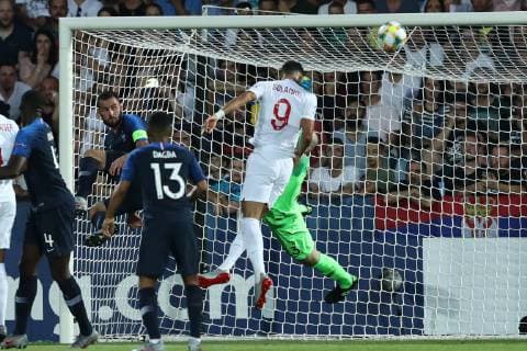 Dominic Solanke of England in action Cesena 18-06-2019 Stadio Dino Manuzzi Football UEFA Under 21 Championship Italy 2019 Group Stage - Final Tournament Group C England - France Photo Cesare Purini Insidefoto CesarexPurini