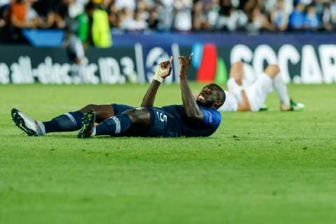 Cesena, Italien, 18.06.2019, UEFA U-21 Europameisterschaft Italien 2019, Gruppenphase, Gruppe C, England - Frankreich, Dayot Upamecano (FRA) schlussjubel ( Defodi-01048-182405
