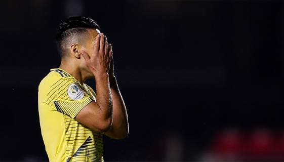 Colombia vs Qatar SÃO PAULO, SP - 19.06.2019: COLOMBIA VS QATAR - Radamel Falcao Garcia of Colombia regrets missed chance during Colombia-Qatar match, valid for the 2019 Copa America group stage, held this Wednesday (19) at the Morumbi Stadium in São Paulo, SP. (Photo: Marcelo Machado de Melo Fotoarena) x1750257x  MarceloxMachadoxdexMelo