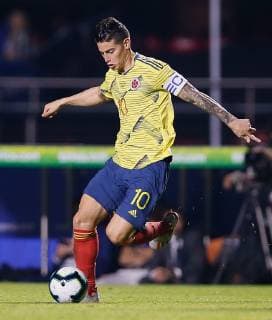 Colombia vs Qatar SÃO PAULO, SP - 19.06.2019: COLOMBIA VS QATAR - James Rodríguez of Colombia during a match between Colombia and Qatar, valid for the group stage of the 2019 Copa America, held this Wednesday (19) at the Morumbi Stadium in São Paulo, SP. (Photo: Marcelo Machado de Melo Fotoarena) x1750372x  MarceloxMachadoxdexMelo