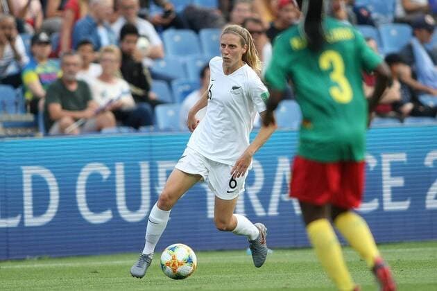 Rebekah Stott, New Zealand FOOTBALL : Cameroun vs Nouvelle Zelande - Coupe du Monde Feminine - Montpellier - 20 06 2019 RichardGosselin Panoramic 