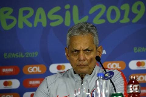 Futbol, conferecnia de prensa de la seleccion chilena El entrenador de la selecciones chilena Reinaldo Rueda habla con los medios de comunicacion durante una conferencia de prensa realizada en el estadio Arena Fonte Nova de Salvador de Bahia, Brasil. 20 06 2019 Andres Pina Photosport Football, Chilean national team, Nationalteam press conference, PK, Pressekonferenz Chile s manager Reinaldo Rueda speaks to the medias during a press conference held at the Arena Fonte Nova in Salvador de Bahia, Brazil. 20 06 2019 Andres Pina Photosport Conferencia de la seleccion chilena en el estadio Fonte Nova 