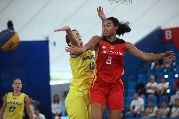 2nd Europaspiele 2019. basketball 3x3. Pavlova arena. Romania - Germany (women). SABALLY SATOU (GER). 