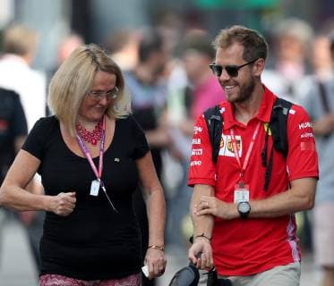 Le Castellet, France, 21.06.2019, Formel 1, Formula 1, French Grand Prix, Sebastian Vettel (GER 5), Scuderia Ferrari Mission Winnow mit Ehering an seinem Finger. ( Defodi-09-506-033770