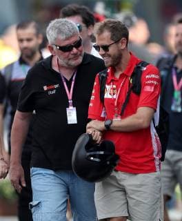Le Castellet, France, 21.06.2019, Formel 1, Formula 1, French Grand Prix, Sebastian Vettel (GER 5), Scuderia Ferrari Mission Winnow mit Ehering an seinem Finger. ( Defodi-09-506-033768
