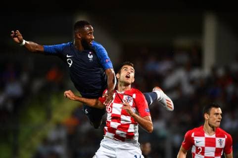 Photo Massimo Paolone LaPresse June 21, 2019 San Marino, San Marino soccer France vs Croatia - UEFA Under 21 Championship Italy 2019 - Group stage final tournament Group C - "San Marino - Serravalle" stadium. In the pic: Moussa Dembele (Francia) goal 1-0  Copyright: xMassimoxPaolone LaPressex