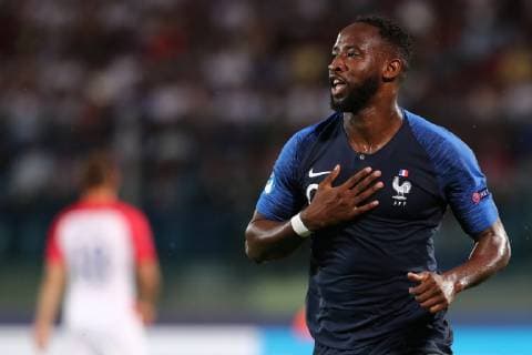 Moussa Dembele of France celebrates after scoring a goal Serravalle 21-06-2019 Stadio San Marino Stadium Football UEFA Under 21 Championship Italy 2019 Group Stage - Final Tournament Group C France - Croatia Photo Cesare Purini Insidefoto CesarexPurini