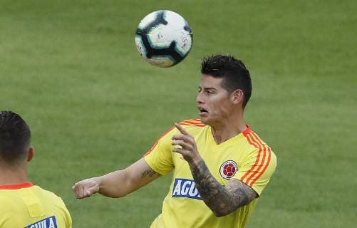 Colombia s national soccer team player James Rodriguez participates in a training session at the Barradao stadium, in Salvador, Brazil, 21 June 2019. Colombia s national soccer team training session in Salvador !ACHTUNG: NUR REDAKTIONELLE NUTZUNG!  Copyright: xMauricioxDuenasxCastanedax COPAME1243 20190621-636967541660393461
